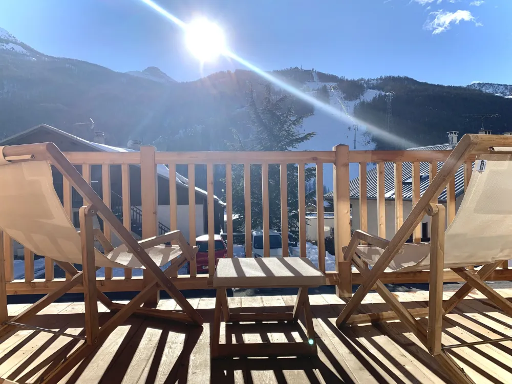 Vue des pistes de la terrasse