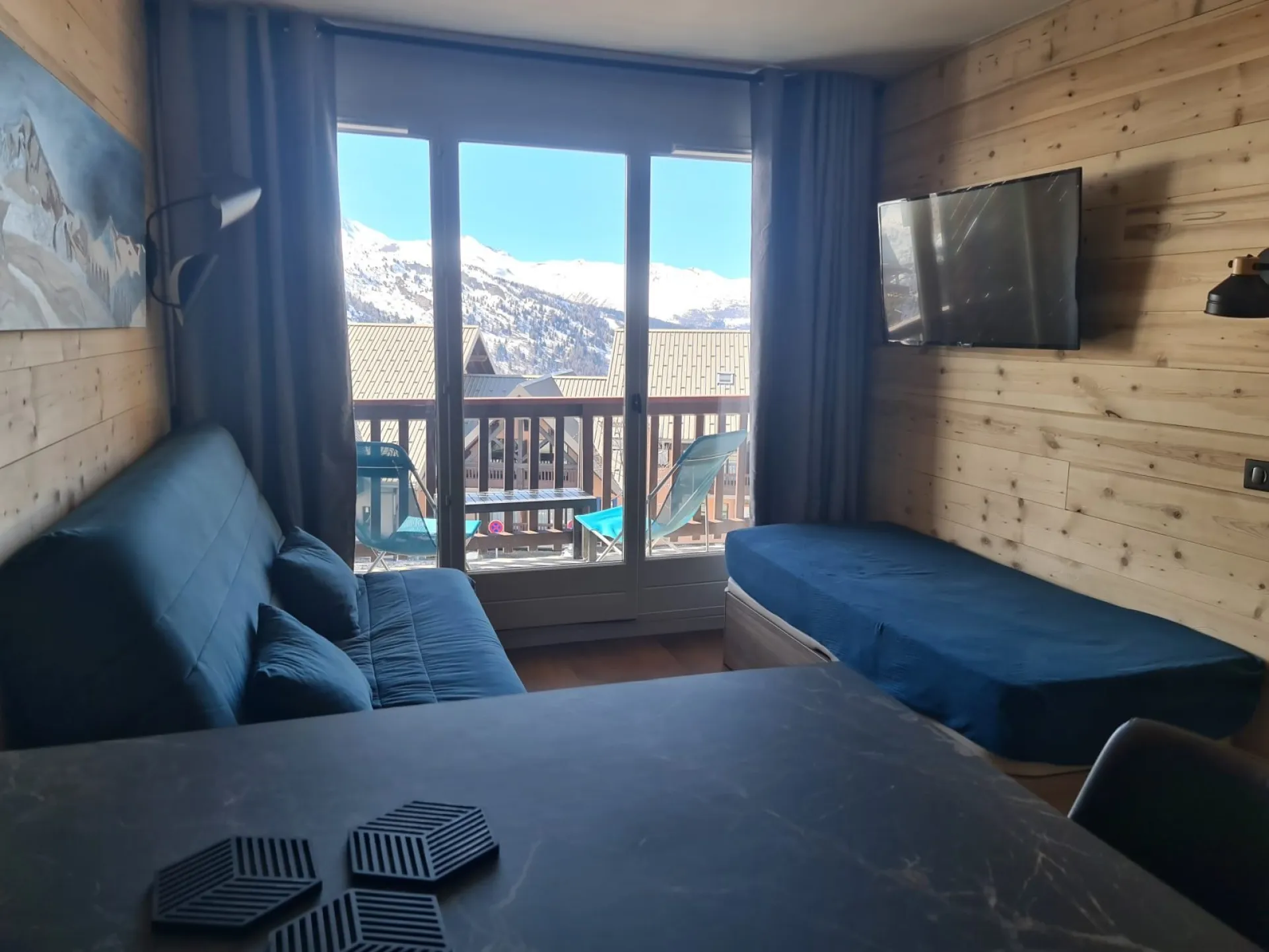 Location appartement f2 28 m2 5 personnes pied des pistes valmeinier 1900