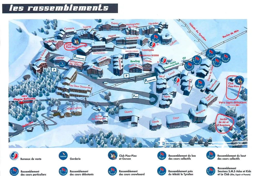 plan de la station et rassemblement ESF