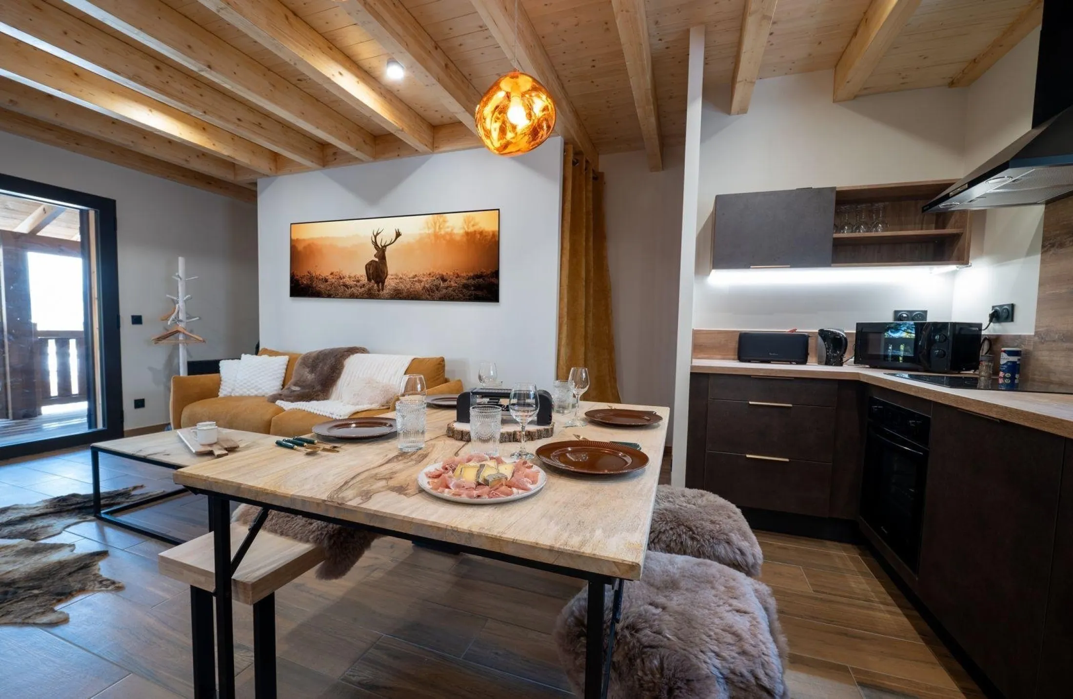 Kitchen open to the living room