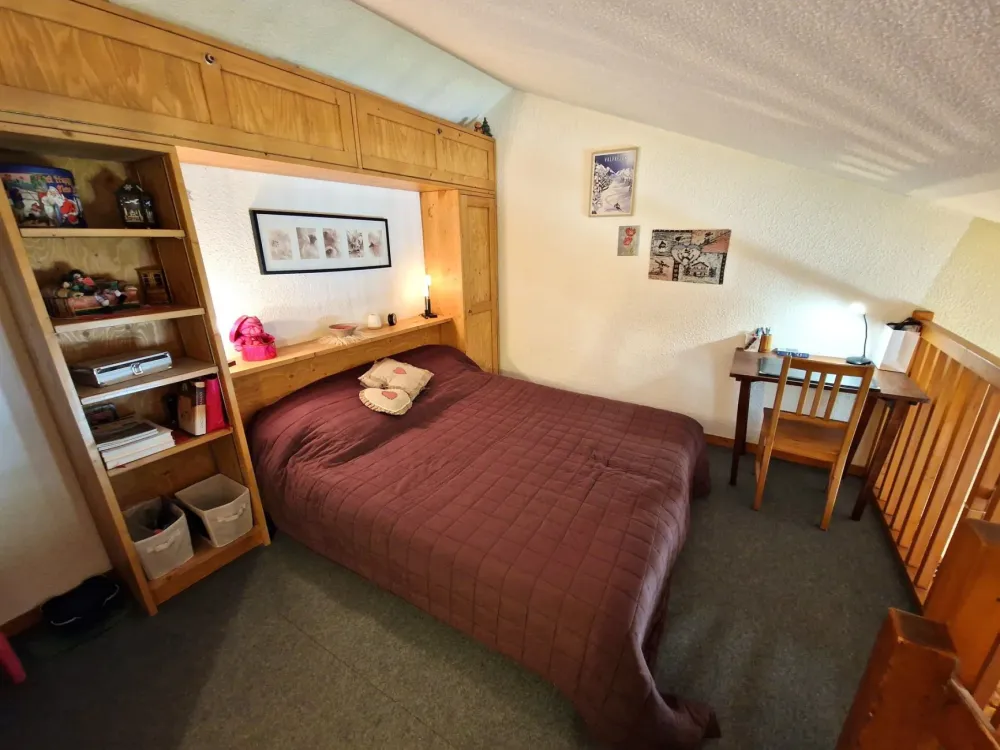 Studio+mezzanine+cabine 4/6 personnes, vue piste