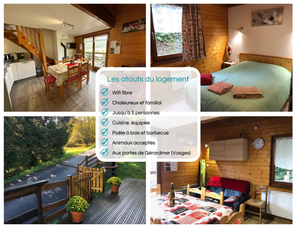O tremplin - 4/5 pers - cheminée/parking/bbq - xonrupt longemer