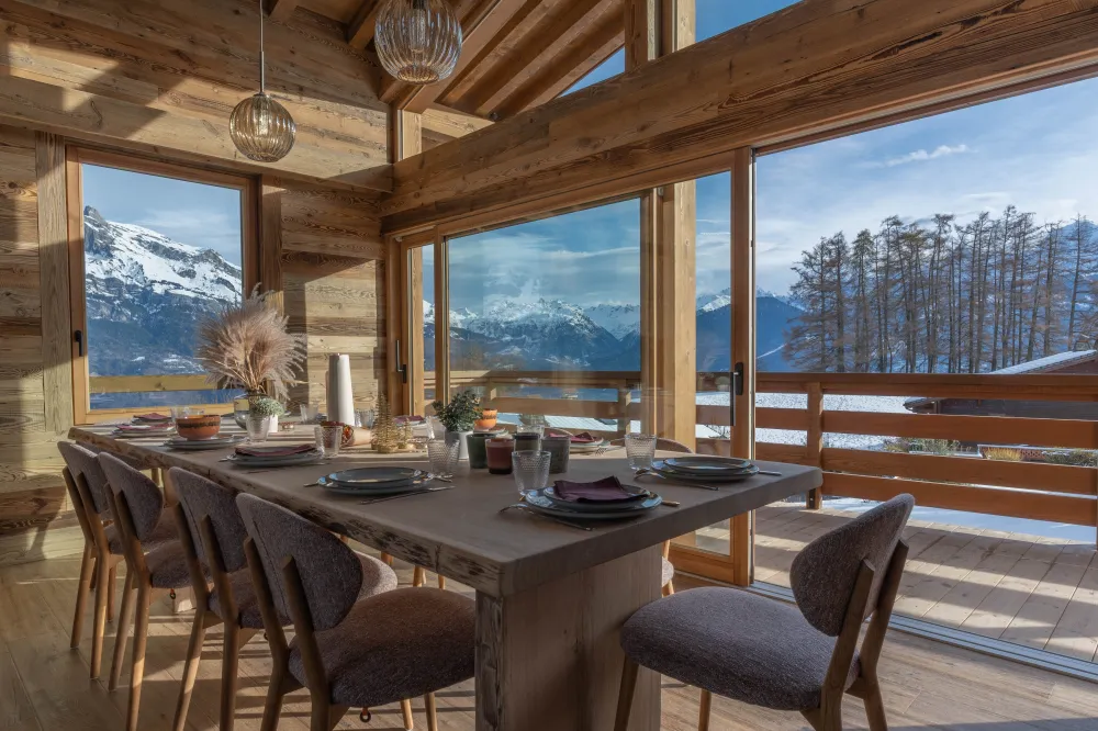 Chalet combloux megève vue mont-blanc