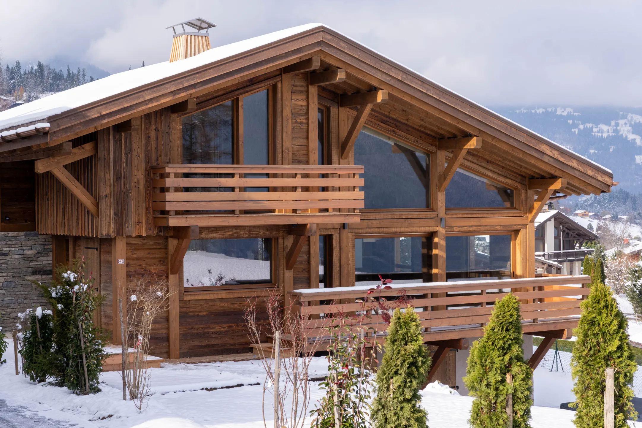 Chalet combloux megève vue mont-blanc