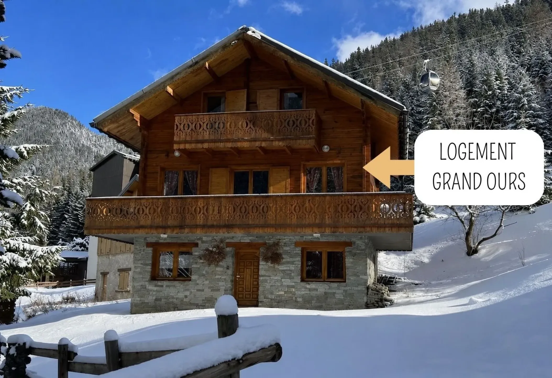 Logement Grand Ours dans chalet