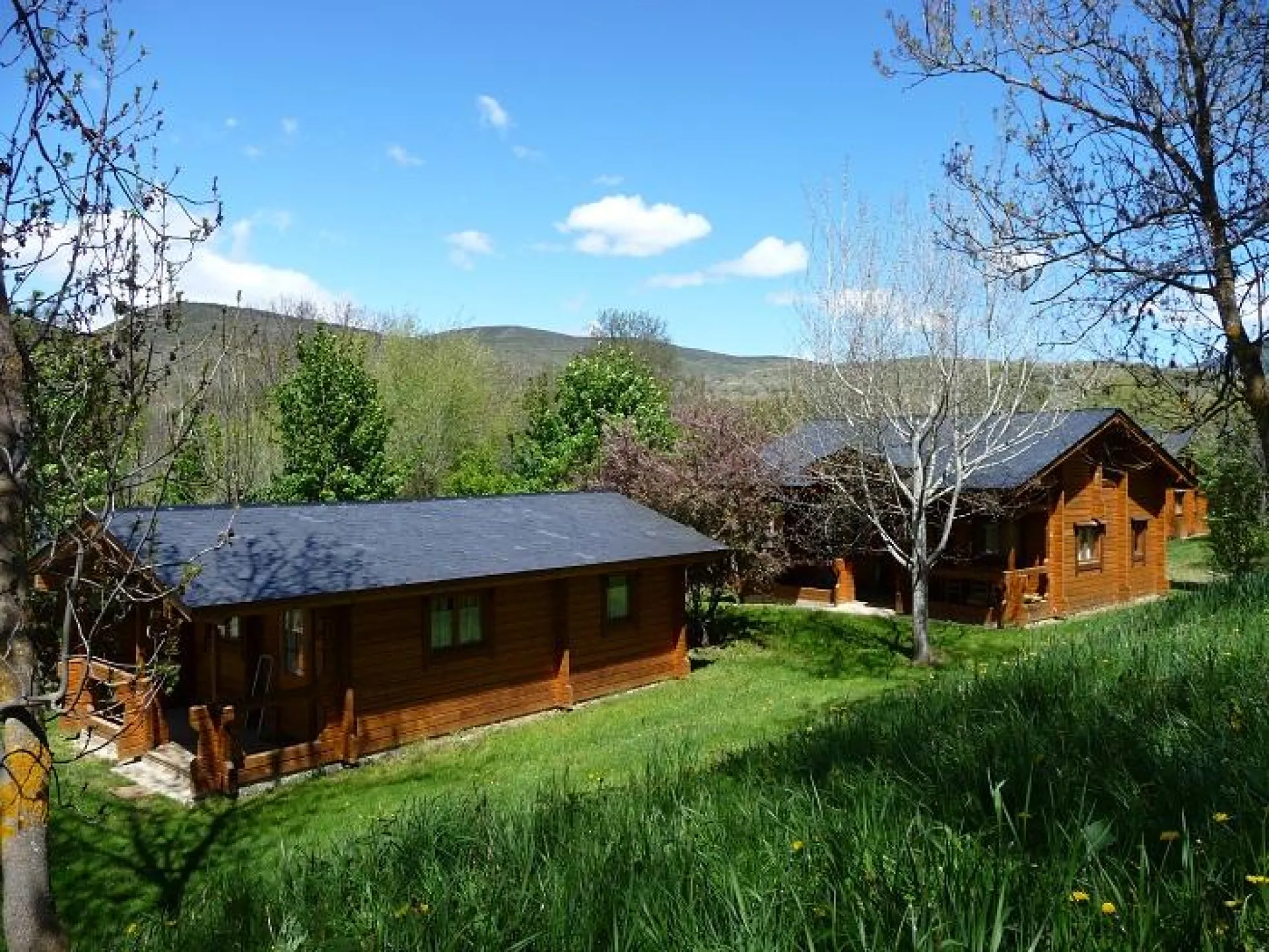 De nombreux modèles de chalets installés sur des emplacements de 200 m². 