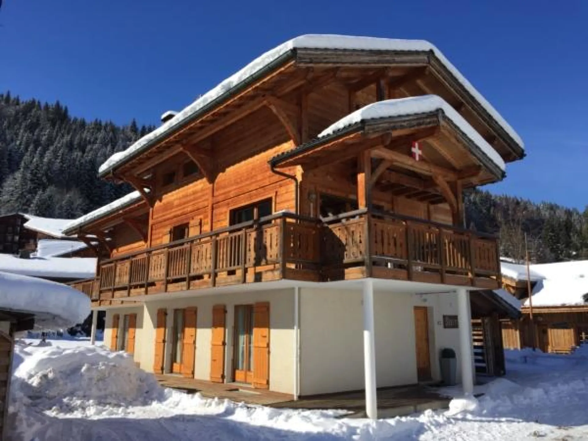 Le chalet Sorrine en hiver