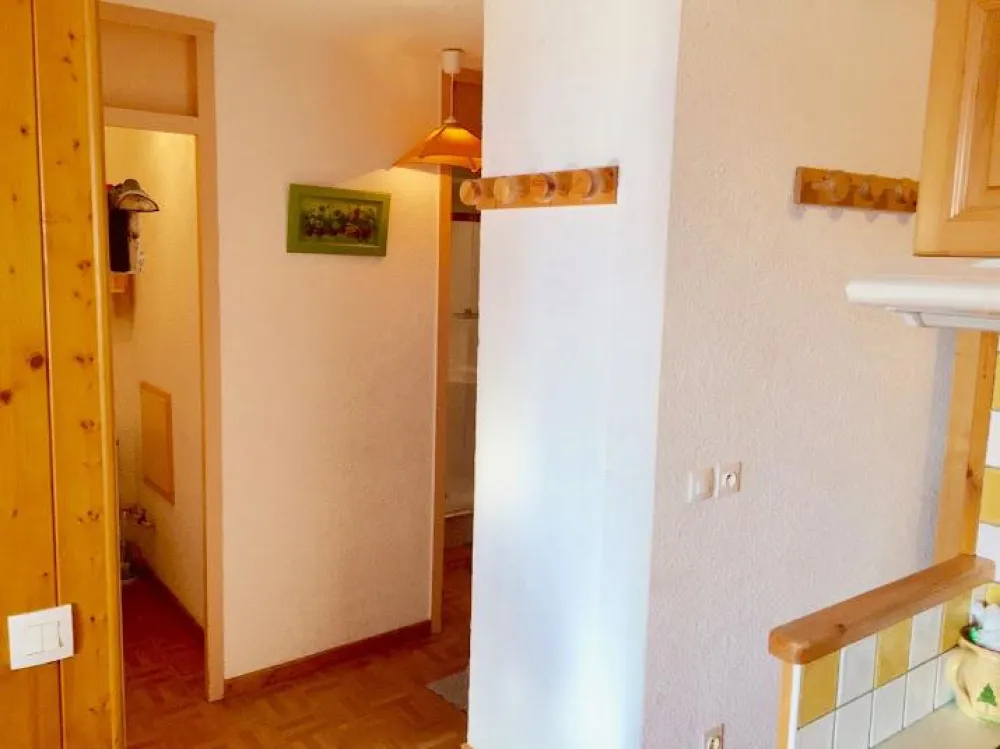 Vue du séjour sur couloir - Entrée, desservant Salle d'eau - WC indépendant- Placard entrée et chambre 1
