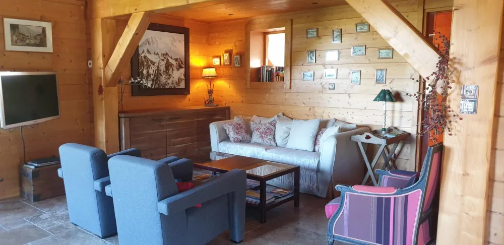 Chalet de luxe traditionnel en bois très belle vue