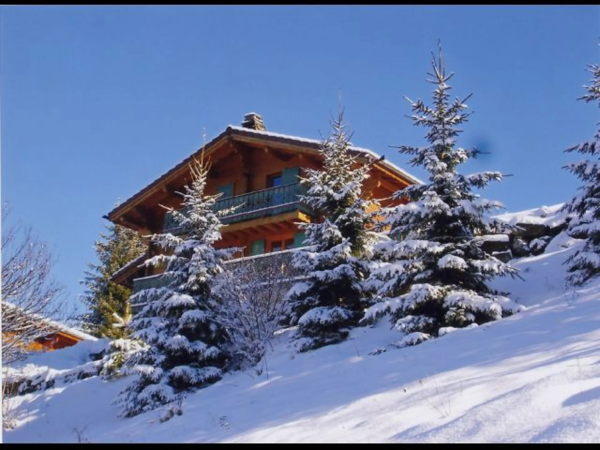 Le chalet est situé sur un beau jardin et sans aucun vis-à-vis