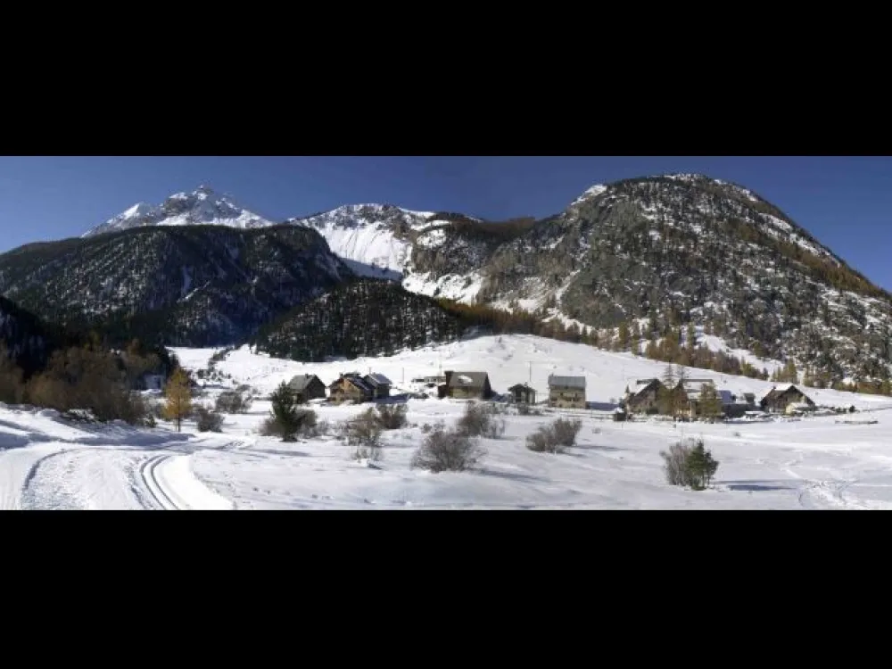 les pistes devant le chalet