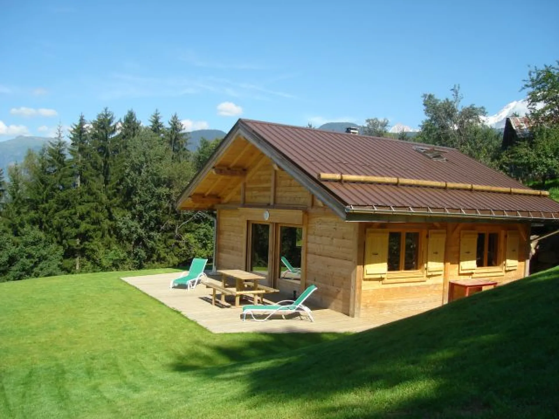 vue depuis l'avant du chalet