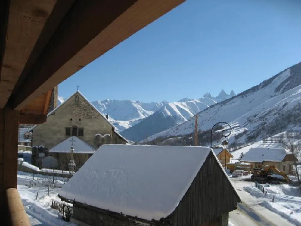 Les Aiguilles d'Arves vue de la terrasse