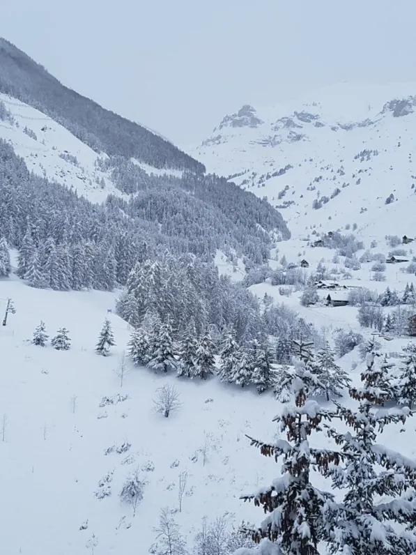 vue de la terrasse l'hiver