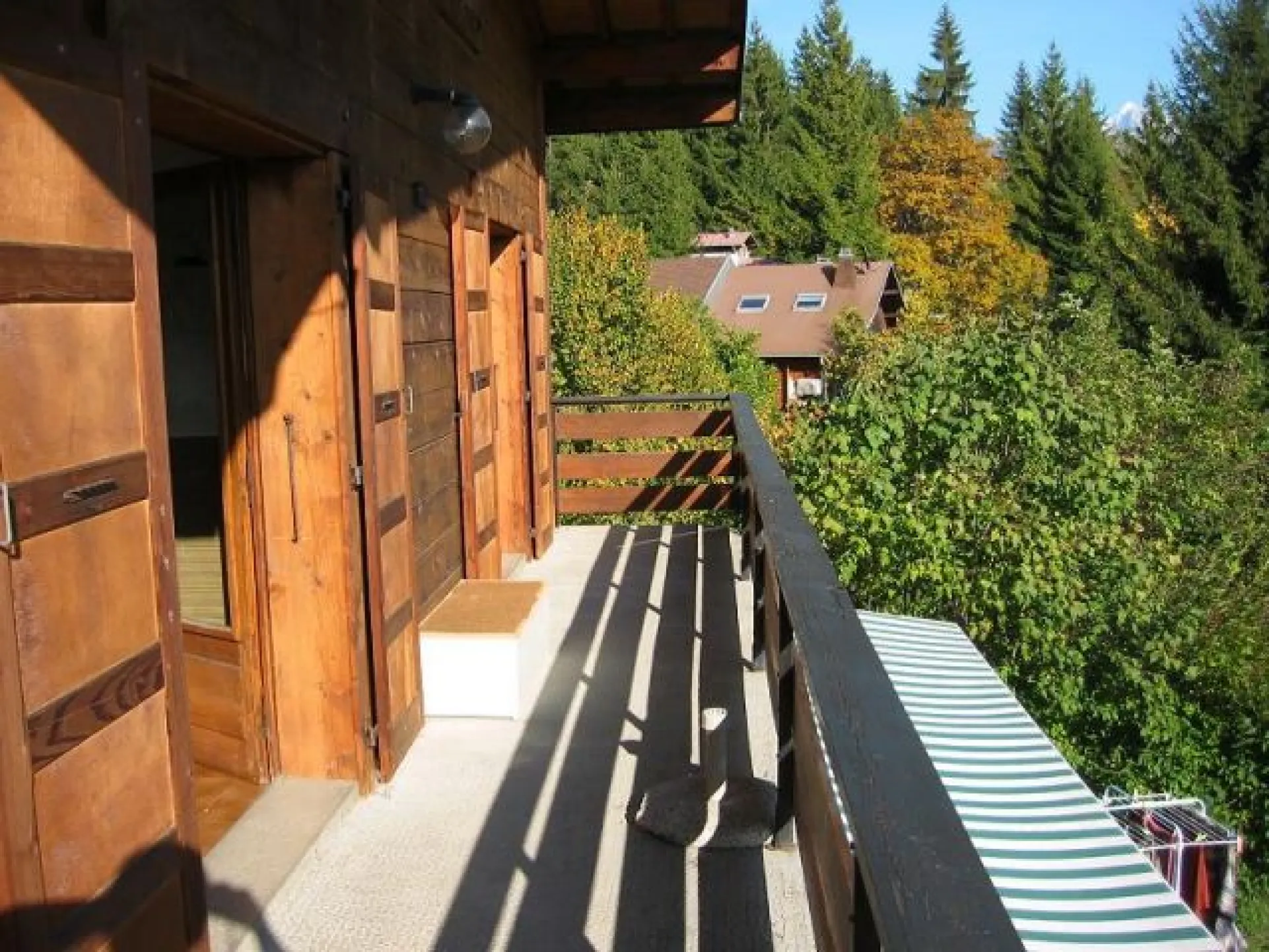 Balcon avec vue panoramique sur le massif du Mont-Blanc