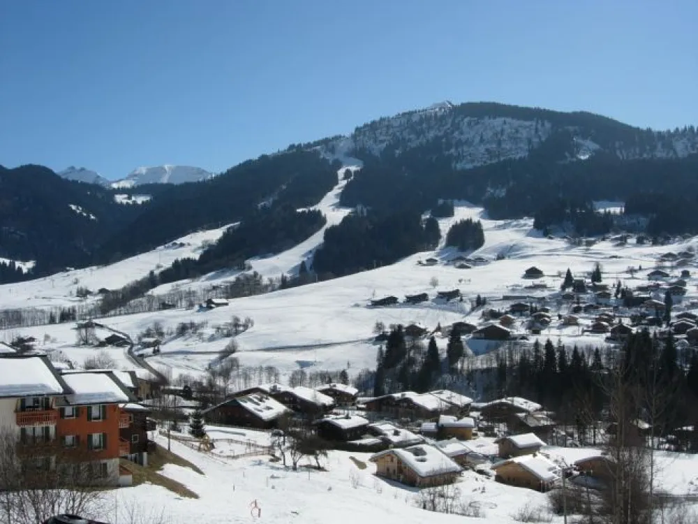 les pistes de ski vues du chalet
