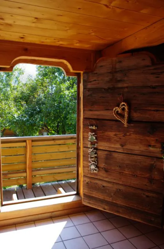 entrée du chalet.