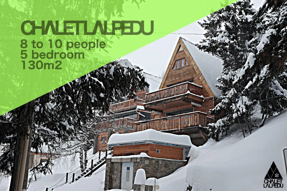 Exterior view of the chalet during winter