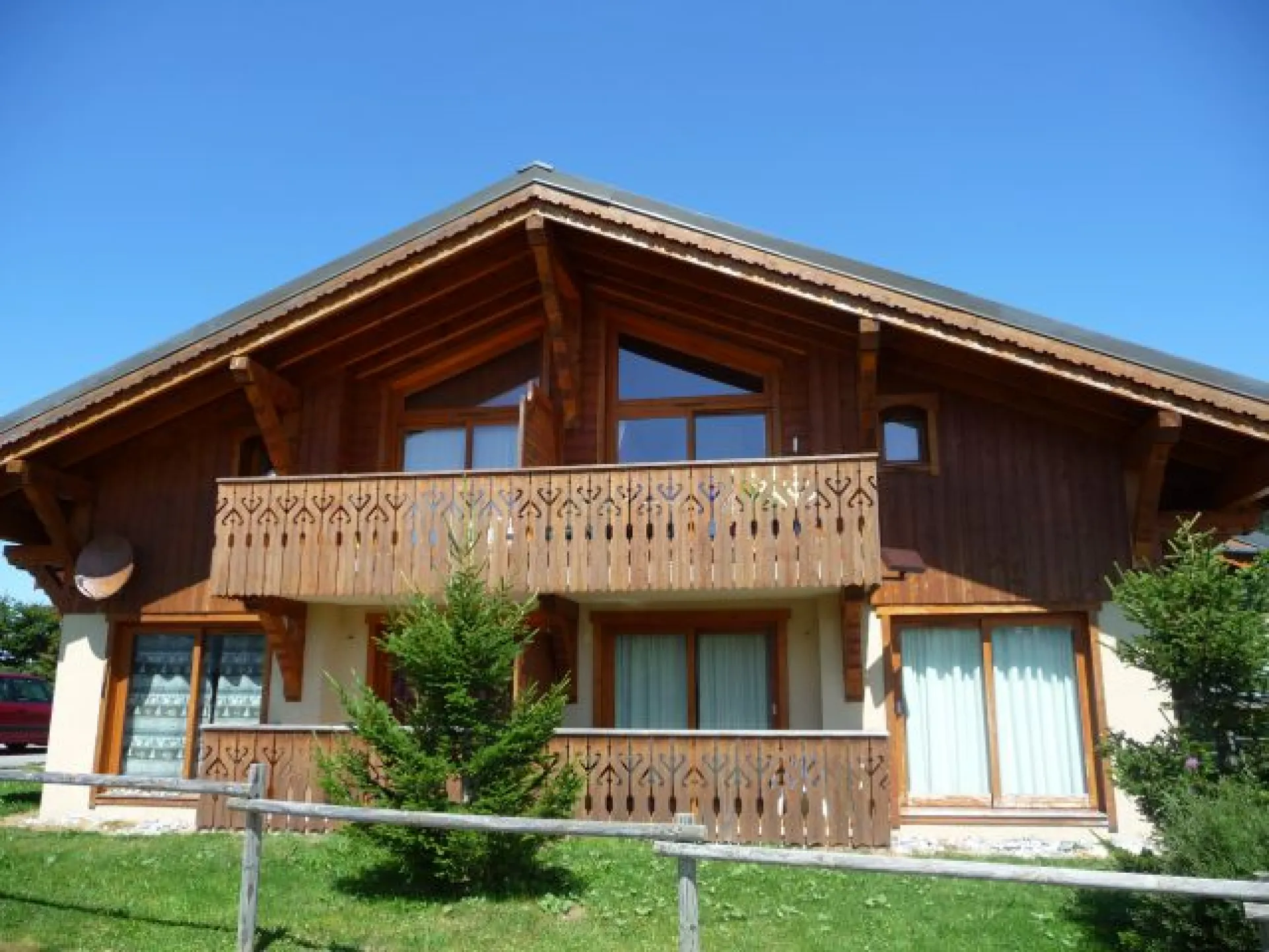 Le chalet I en été
Notre appartement se trouve au 1° étage