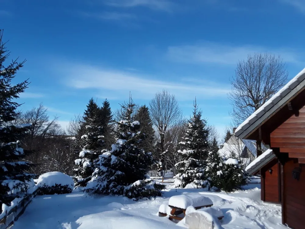 terrain devant chalet N°1 en hiver