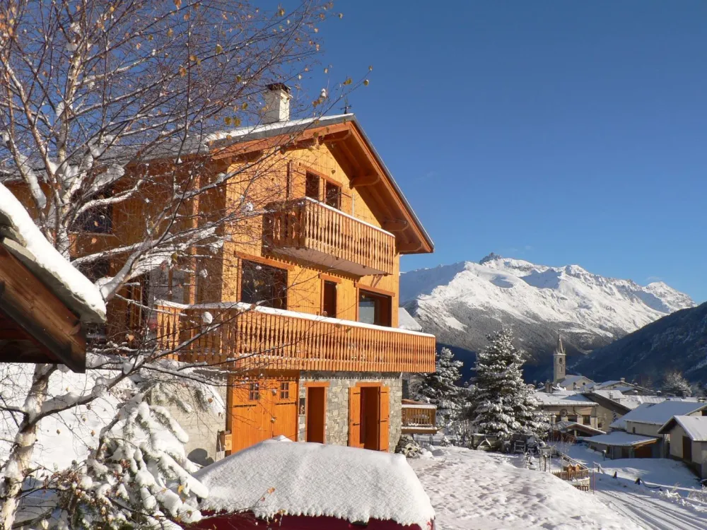 Chalet en Hiver Façade Sud