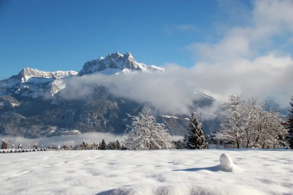 vue depuis l'appartement en hiver