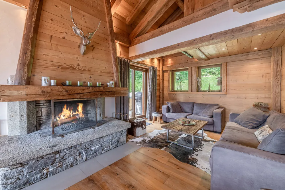 Chalet cocoon, demeure de luxe en vieux bois avec espace wellness