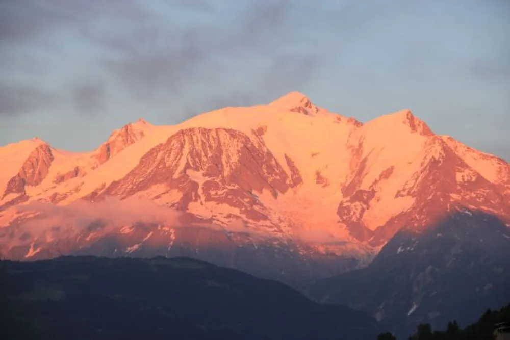 Le Mont Blanc : vue depuis le chalet