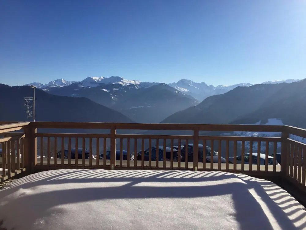 vue de la terrasse sur la Vanoise