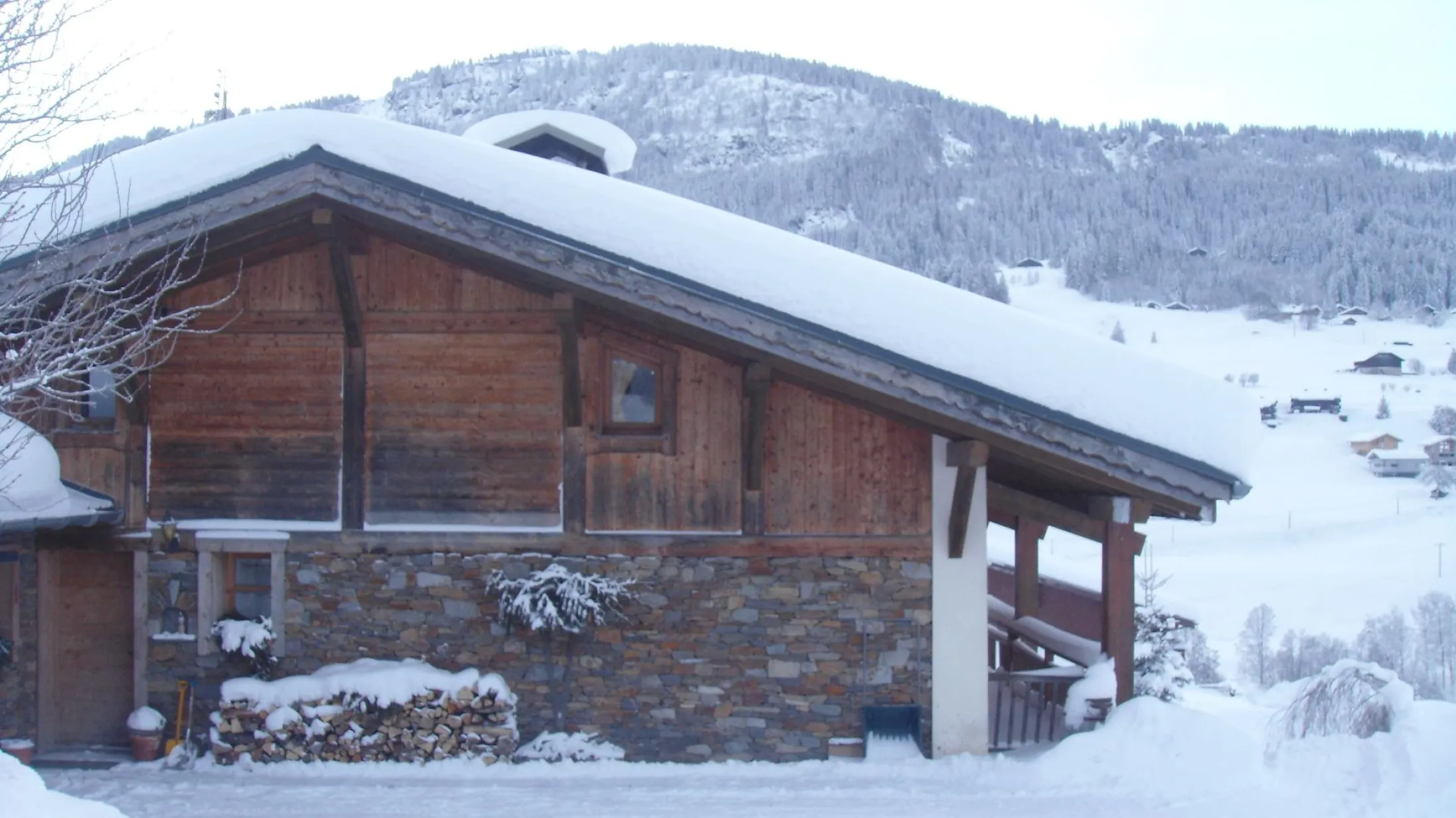 emplacement parking devant le chalet ,