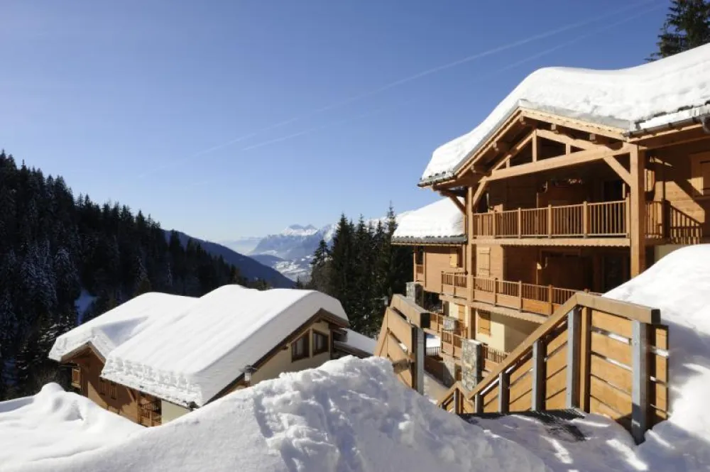 Top of  "Les Chalets des Oursons" in winter