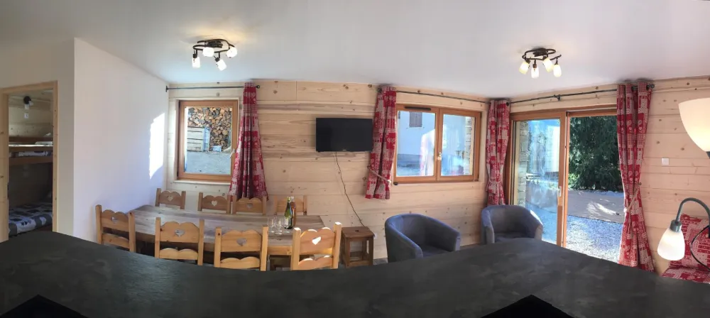 Panoramique depuis le bar de la cuisine
