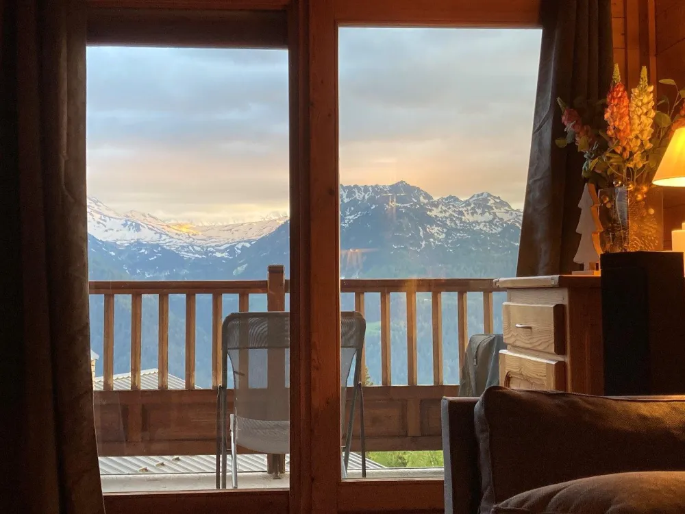 Chalet L'Esquirol, Vue de la terrasse