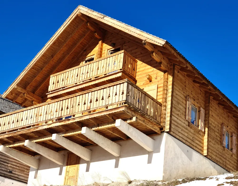 Chalet - Ground Floor Terrace & First Floor Balcony