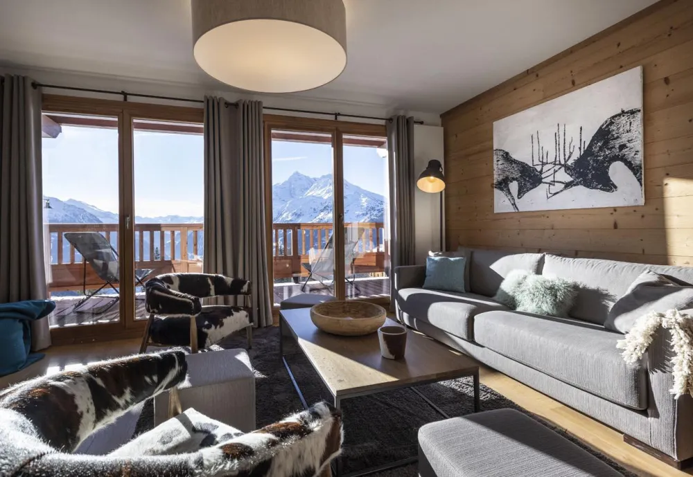 Chalet grivola appart digitale 130m², full services 4*, 4 chbr, 4 sdb/d, balcon sud et 2 parkings