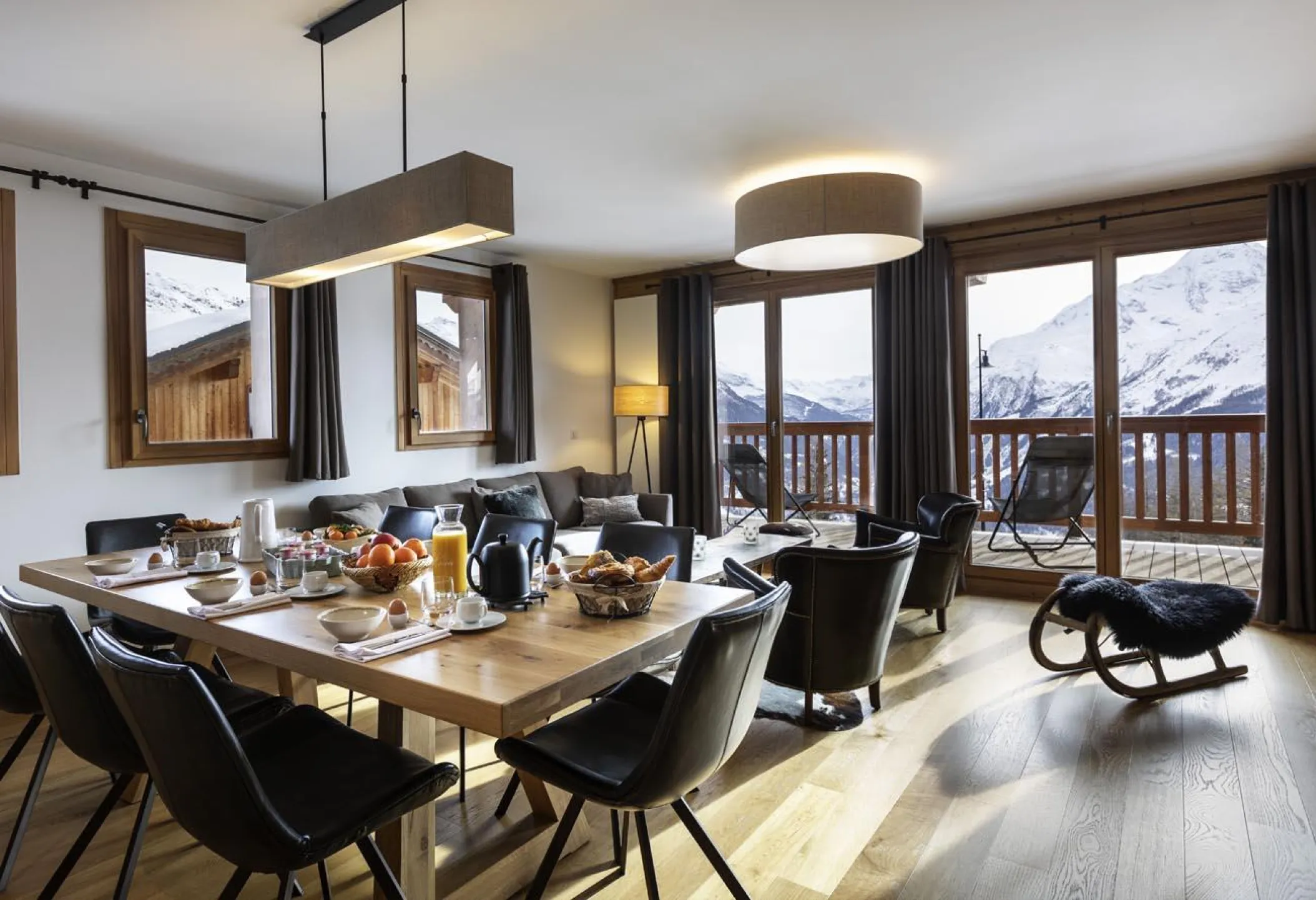 Chalet grivola appart arnica 110m², full services 4*, 3 chbr, 3 sdb/d, balcon sud et 2 parkings