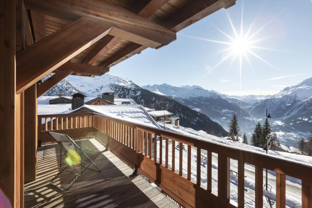 Chalet grivola appart muscari 110m², full services 4*, 4 chbr, 3 sdb/d, balcon sud et 2 parkings