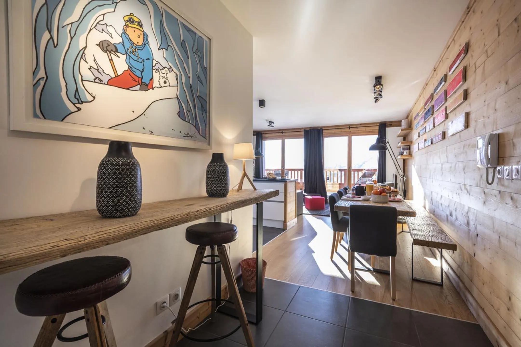 Chalet grivola appart muscari 110m², full services 4*, 4 chbr, 3 sdb/d, balcon sud et 2 parkings