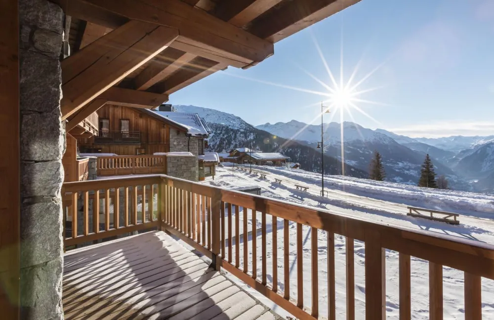 Chalet grivola appart myrtilles 130m², full services 4*, 4 chbr, 3 sdb/d, grande terrasse sud et 2 parkings