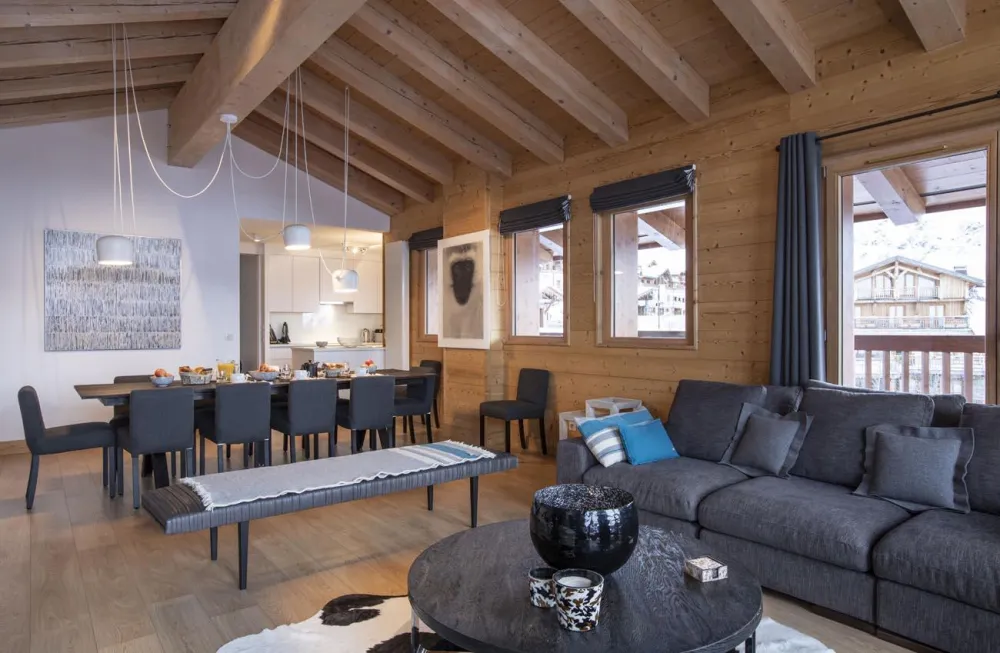Chalet grivola duplex génépi 200m², full services 4*, 5 chbr, 4 sdb/d, balcon sud et 3 parkings