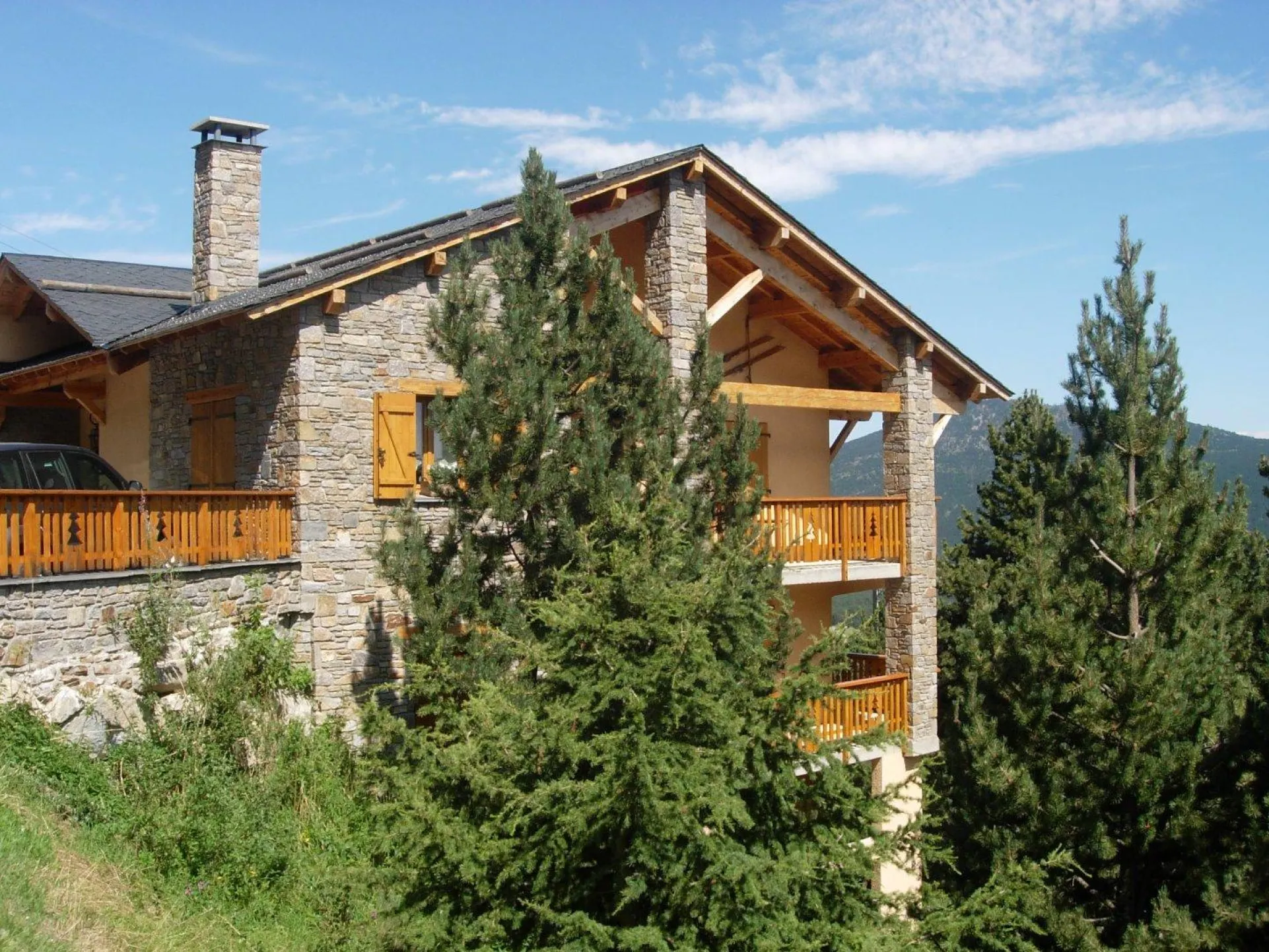 Vue du chalet l'été