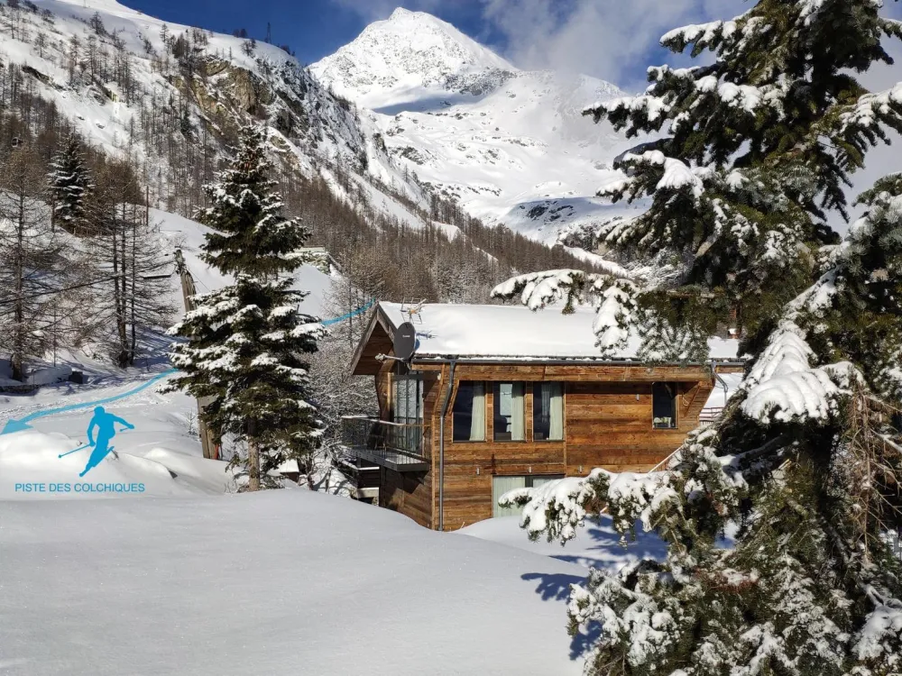 Vue Est sur le Chalet et retour en station par la piste Colchique