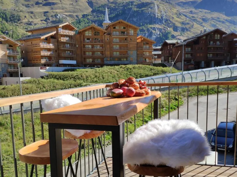 Vue sur la terrasse cuisine 