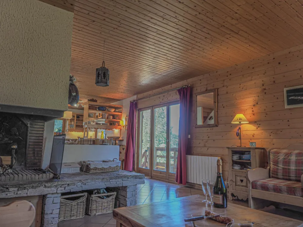 Lounge area with a real log fire.