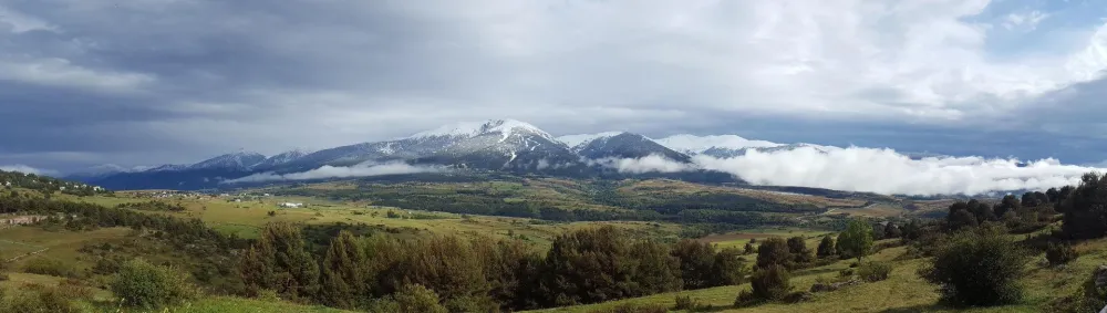 Neige de septembre en 2017, panorama depuis le chalet!