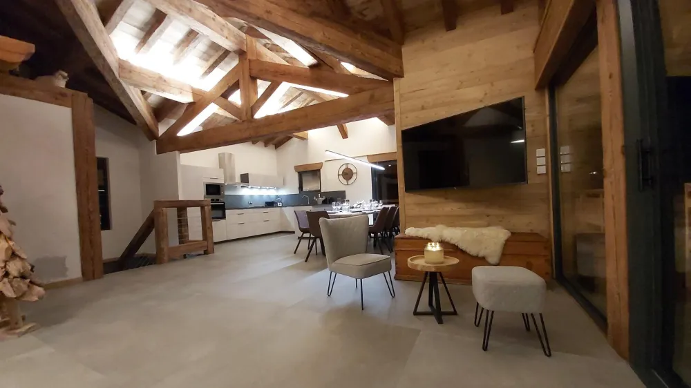 View of the kitchen from the living room