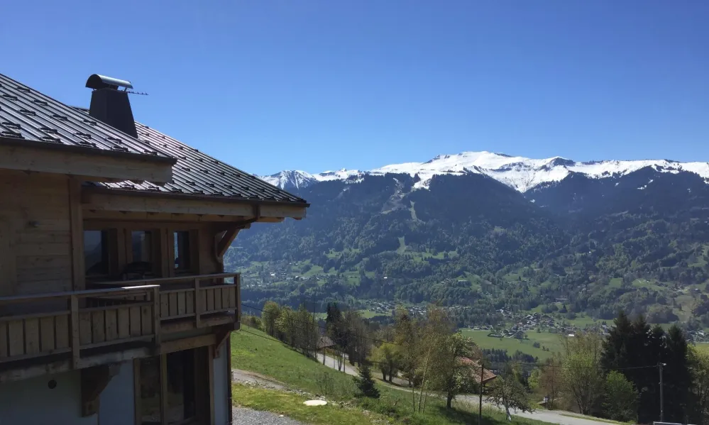 View of the chalet in spring