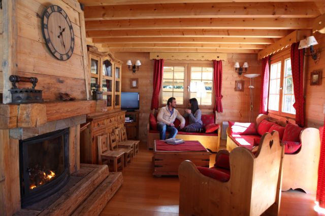 Salon avec sa cheminée