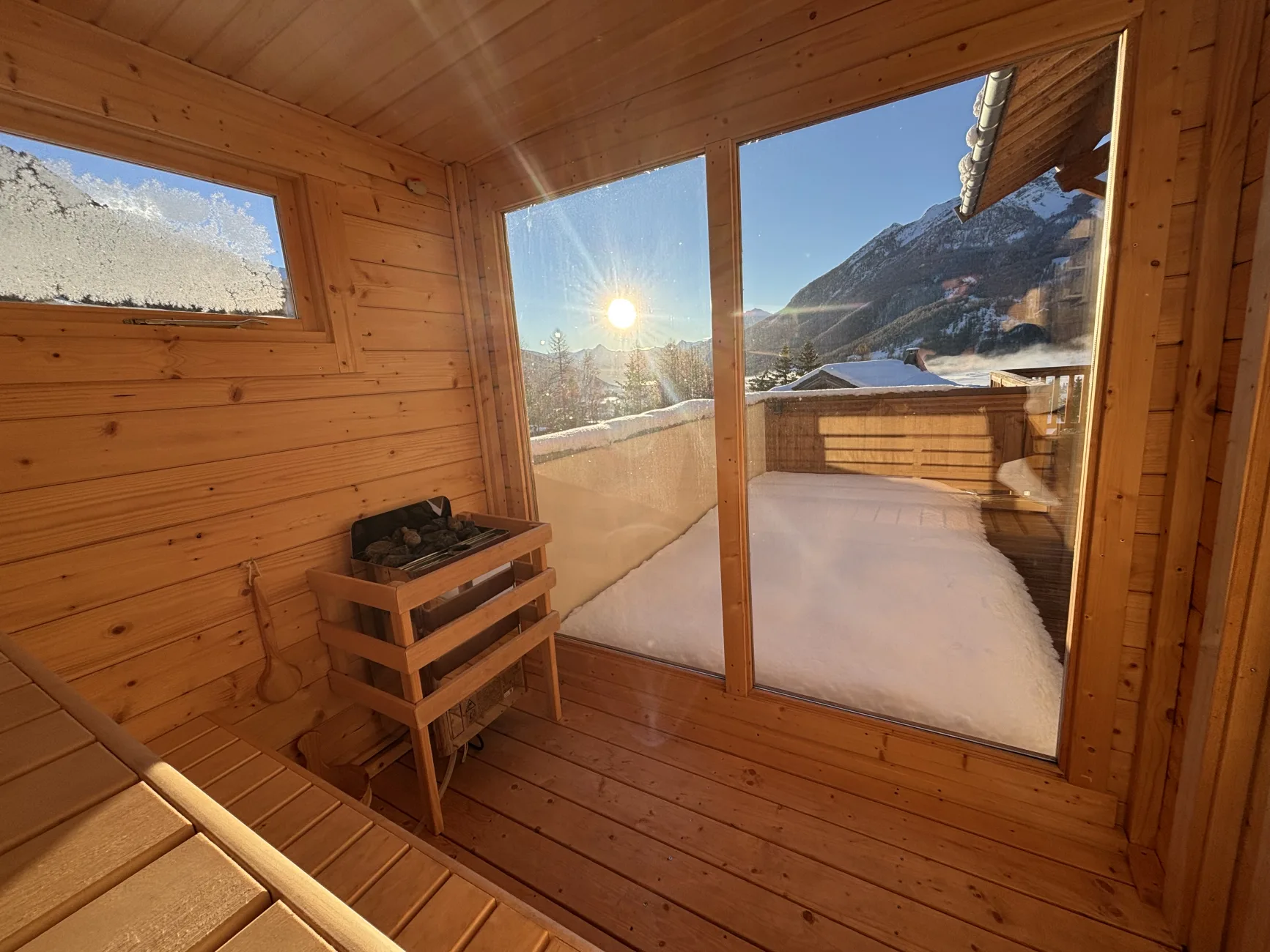 Sauna - Hammam Privé avec vue sur le Parc National des Ecrins