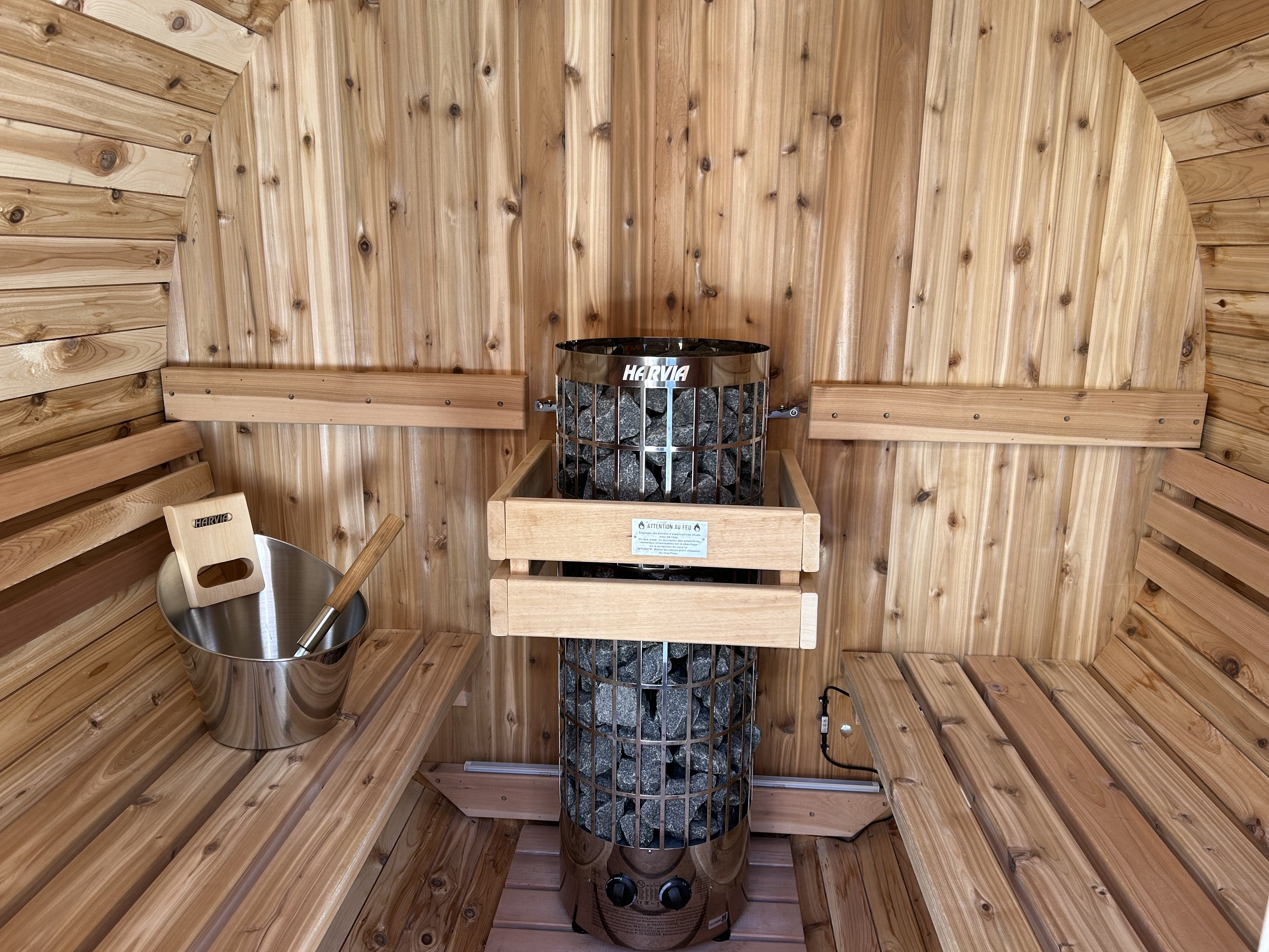 L'intérieur du sauna